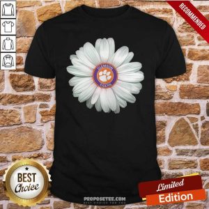 Premium Clemson Tigers Football Flower White Daisy Shirt