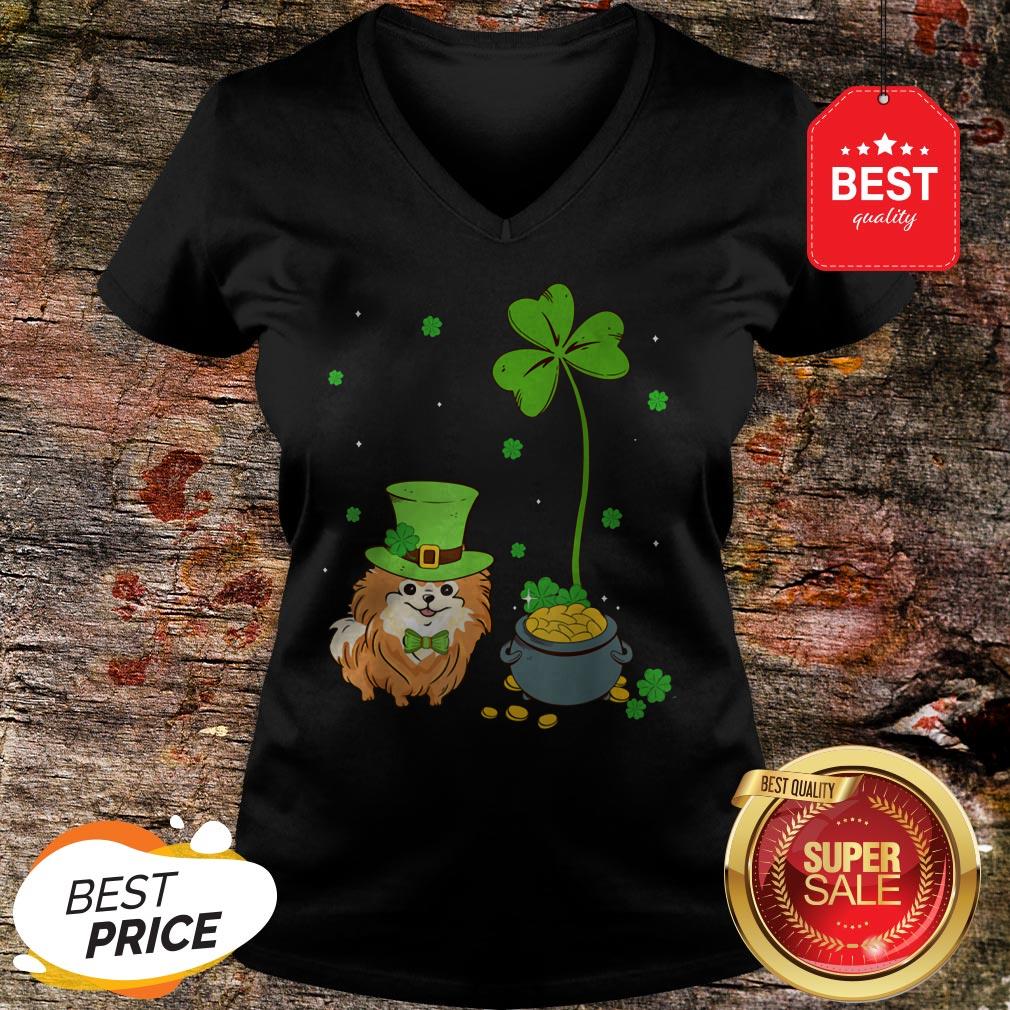 Shamrock Leprechaun Pomeranian St Patrick’s Day Shirt