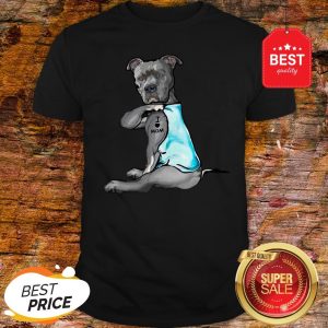 Official Strong Pitbull I Love Mom Tattoo Shirt