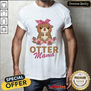 Awesome Otter Mama With Floral Shirt