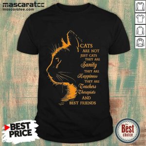 Top Cats Are Not Just Cats They Are Sanity They Are Happiness They Are Teachers Therapists And Best Friends Shirt