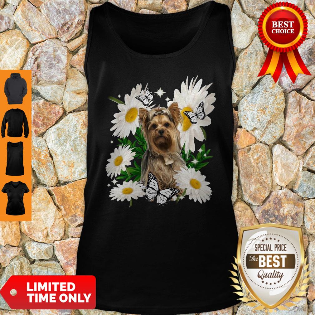 Top Yorkshire Terrier Dog Daisy Flower Classic Shirt