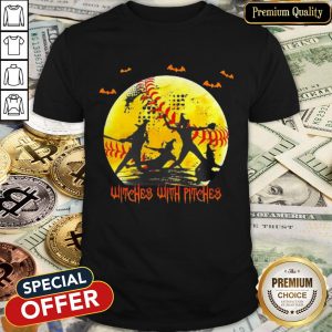 Baseball Witches With Pitches Halloween Shirt