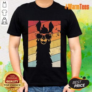 Premium Llama Wear Glasses Vintage Shirt