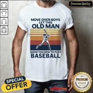 Awesome Old Man Play Baseball Vintage Shirt