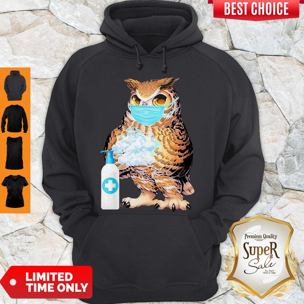 Premium Owl Mask Washing Hands Coronavirus Shirt