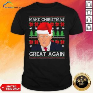 Cute Make Christmas Great Again Trump Santa Hat Ugly Xmas Shirt