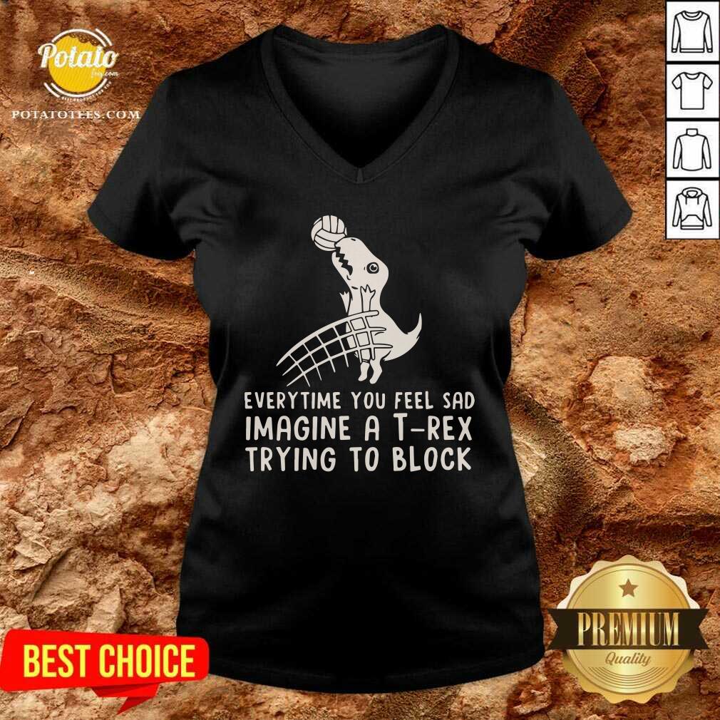 Everytime You Feel Sad Imagine A T Rex Trying To Block Shirt
