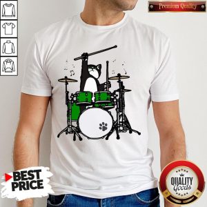 Funny Cat Playing Drums Shirt