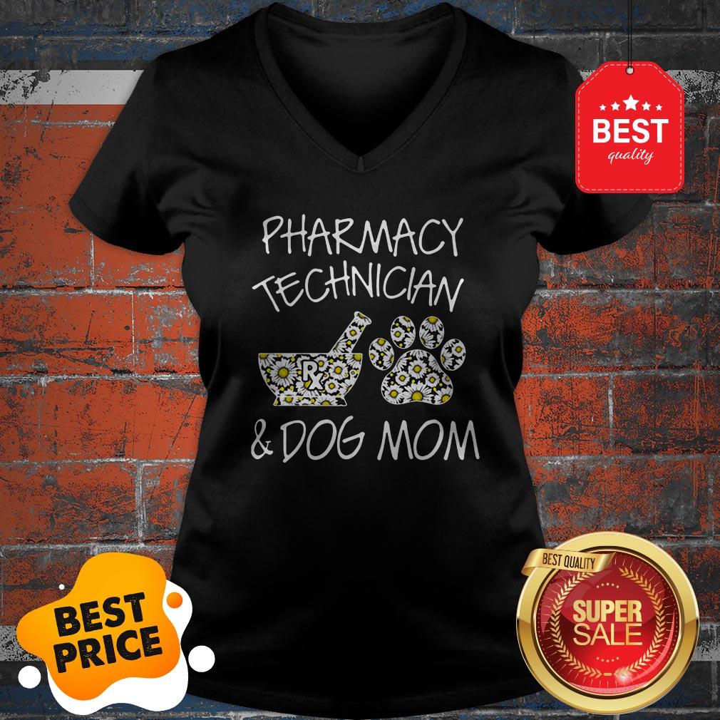 Pharmacy Technician And Dog Mom Daisy Flower Shirt