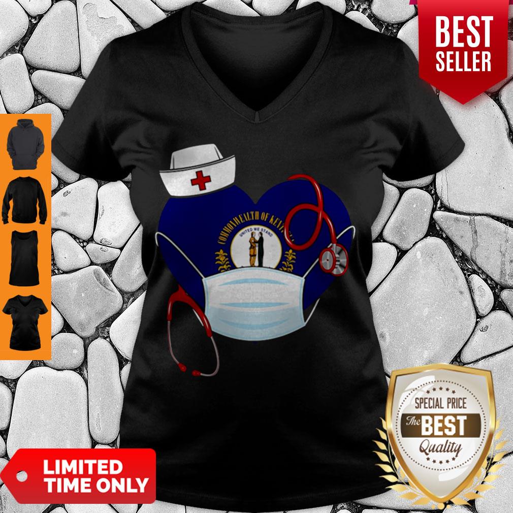 Nice Original Nurse Heart Kentucky United We Stand Coronavirus Shirt
