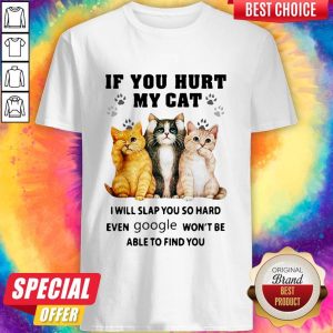 If You Hurt My Cat I Will Slap You So Hard Even Google Won’t Be Able To Find You Shirt