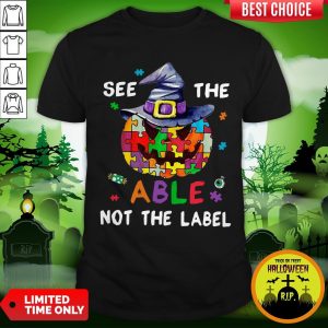Pumpkin Autism See The Able Not The Label Halloween Shirt