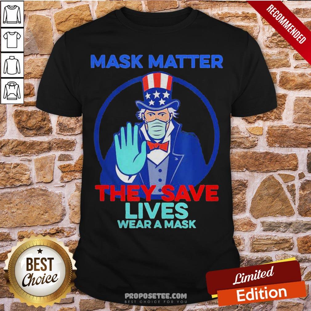 Joe Biden Mask Matter They Save Lives Wear A Mask Shirt