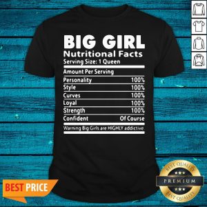 Hot Big Girl Nutrition Facts Serving Size 1 Queen Amount Per Serving Shirt