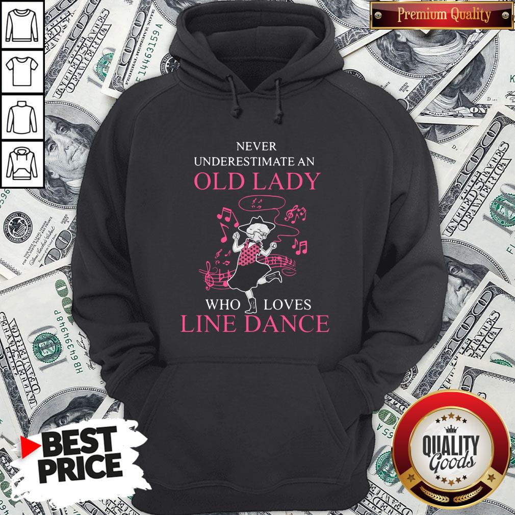Never Underestimate Old Lady Who Loves Line Dance Shirt