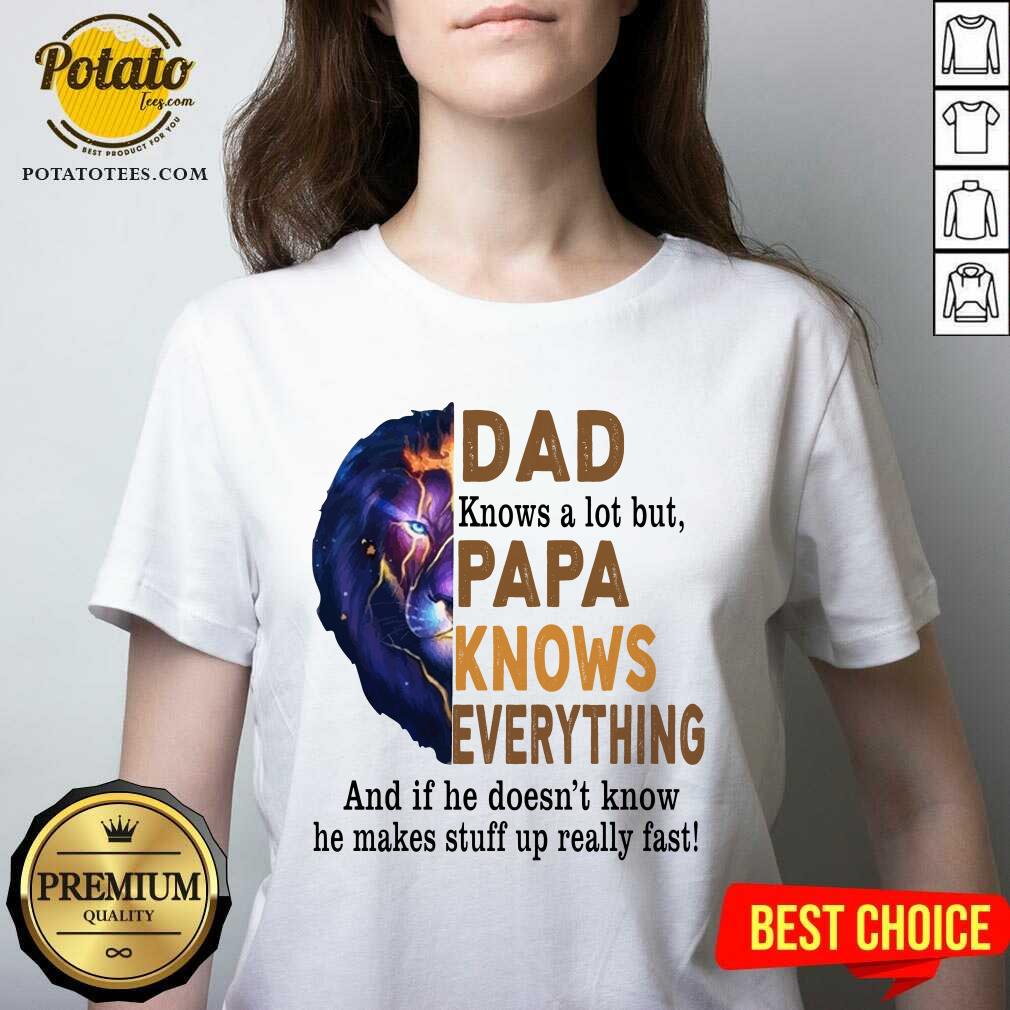 Lion Dad Knows A Lot But Papa Knows Everything Shirt