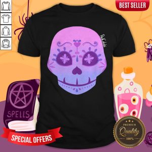 Cute Bi Sugar Skull Day Of The Dead Dia De Muertos Shirt