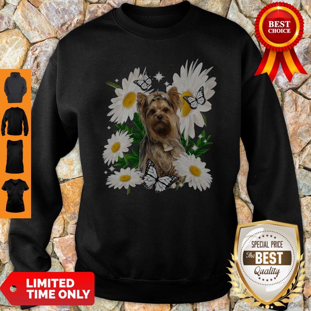 Top Yorkshire Terrier Dog Daisy Flower Classic Shirt