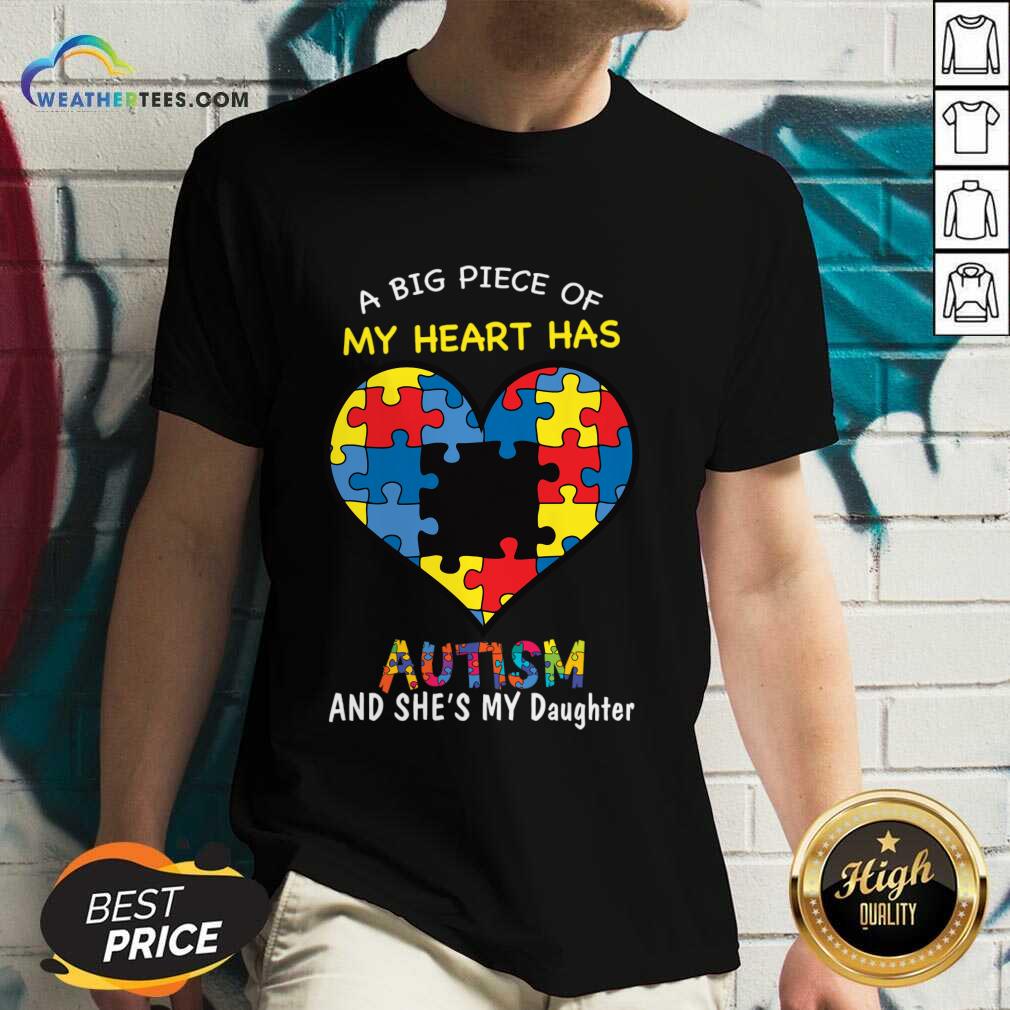 A Big Piece Of My Heart Has Autism And She's My Daughter Shirt