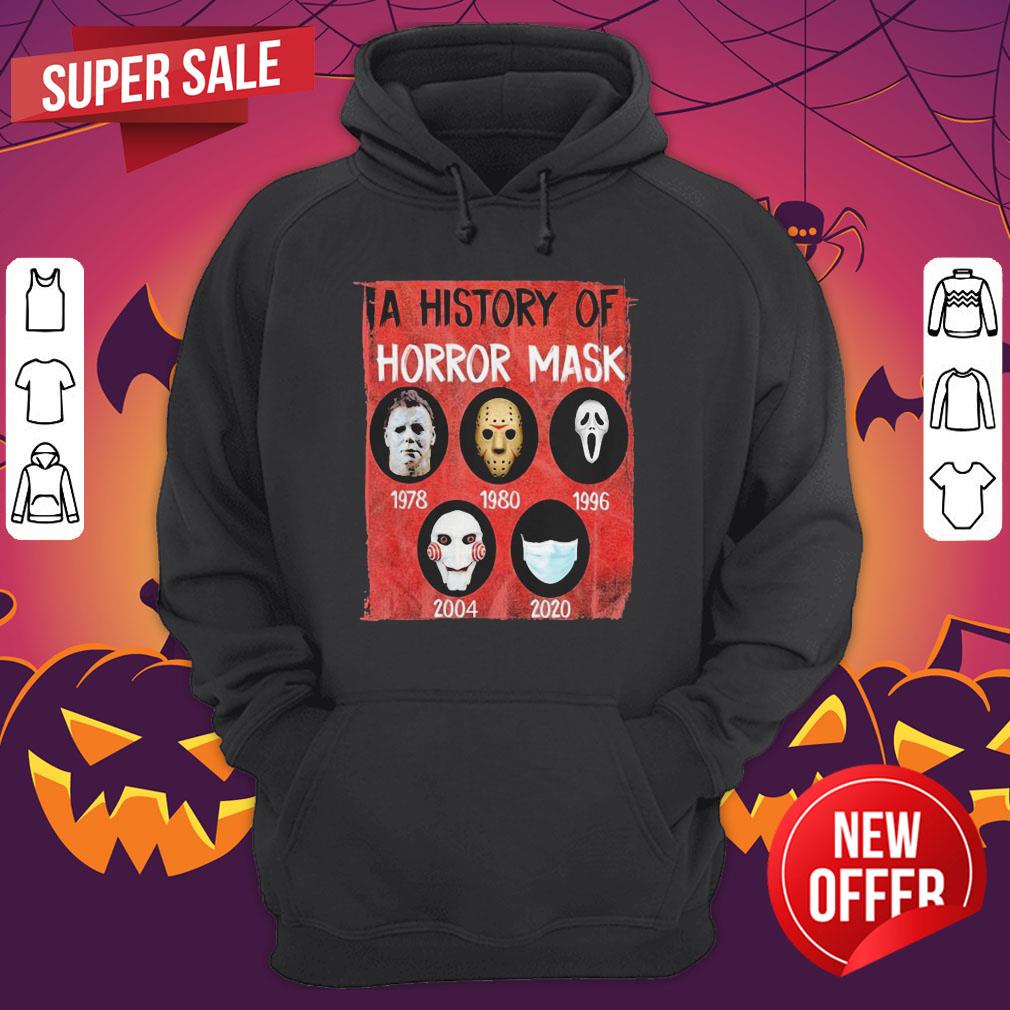 A History Of Horror Mask 1978 1980 1996 2004 2020 Shirt