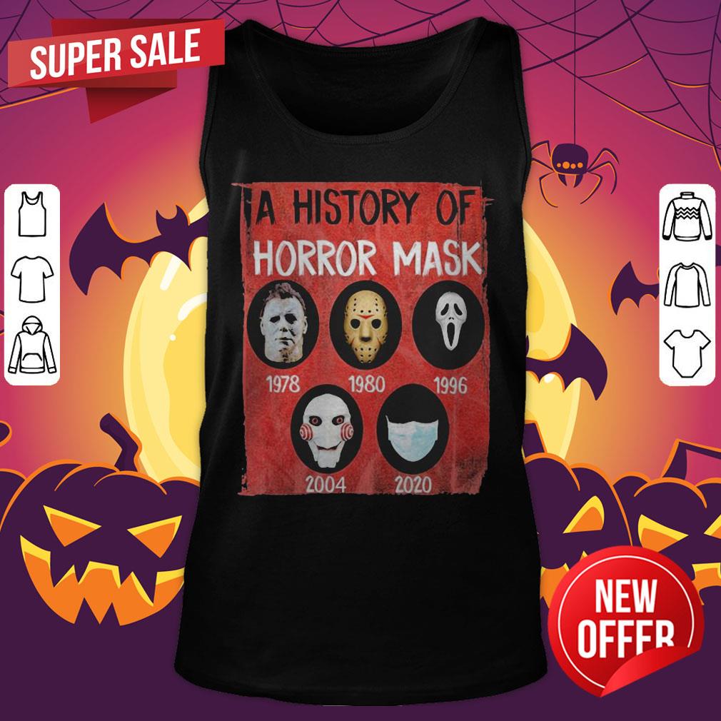 A History Of Horror Mask 1978 1980 1996 2004 2020 Shirt