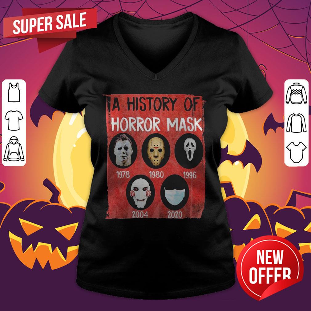 A History Of Horror Mask 1978 1980 1996 2004 2020 Shirt
