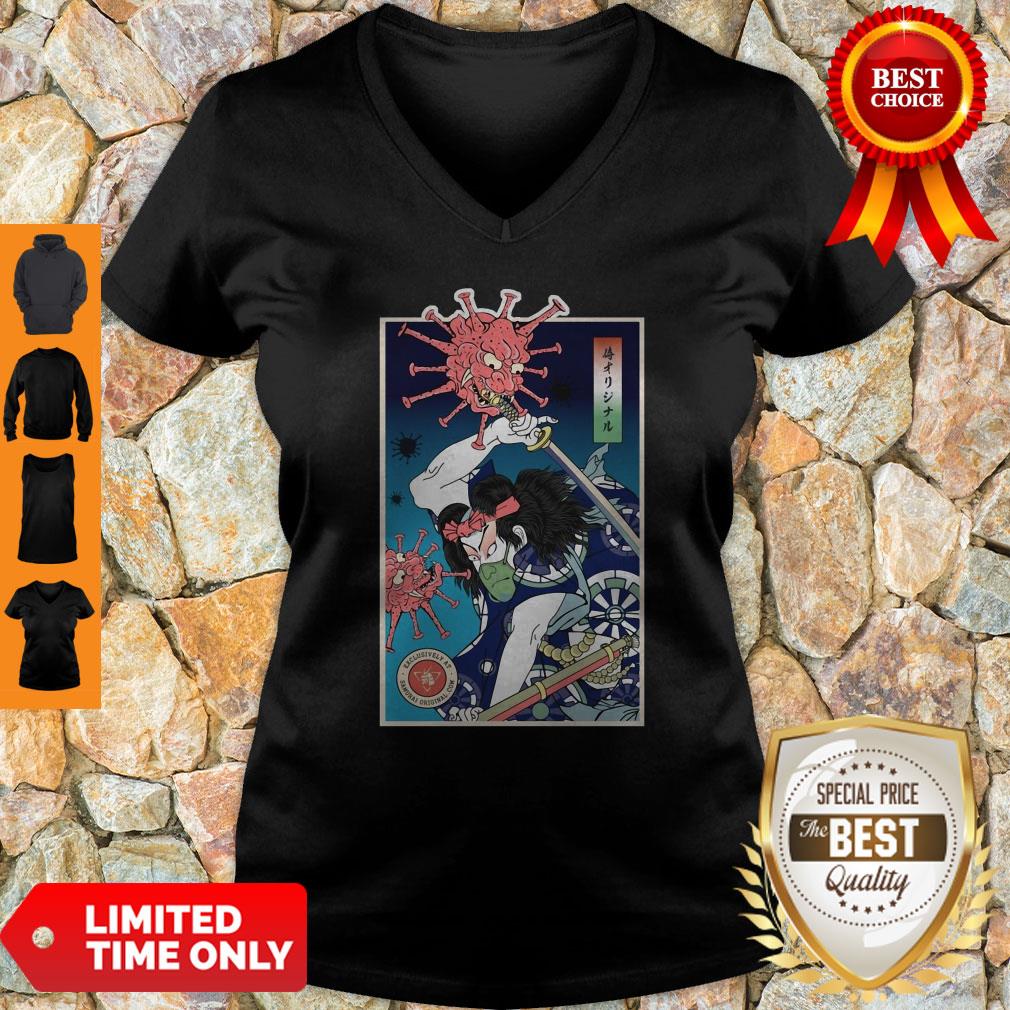 Awesome Good Samurai Vs Coronavirus Shirt