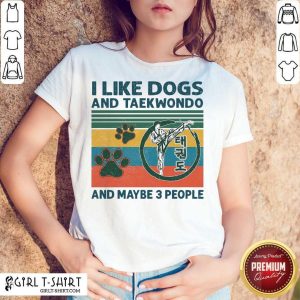Premium I Like Dogs And Taekwondo And Maybe 3 People Vintage Shirt