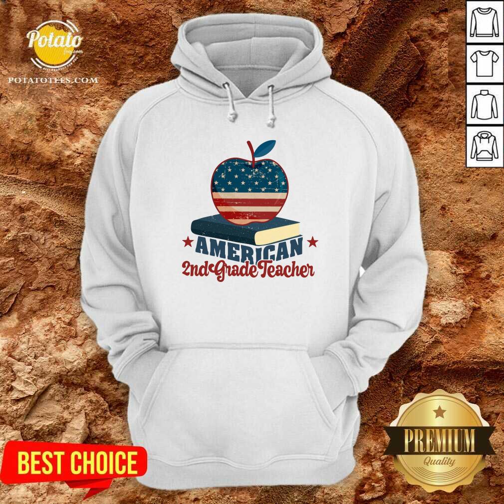 American 2nd Grade Teacher Apple And Book Shirt