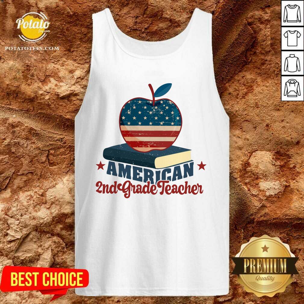 American 2nd Grade Teacher Apple And Book Shirt