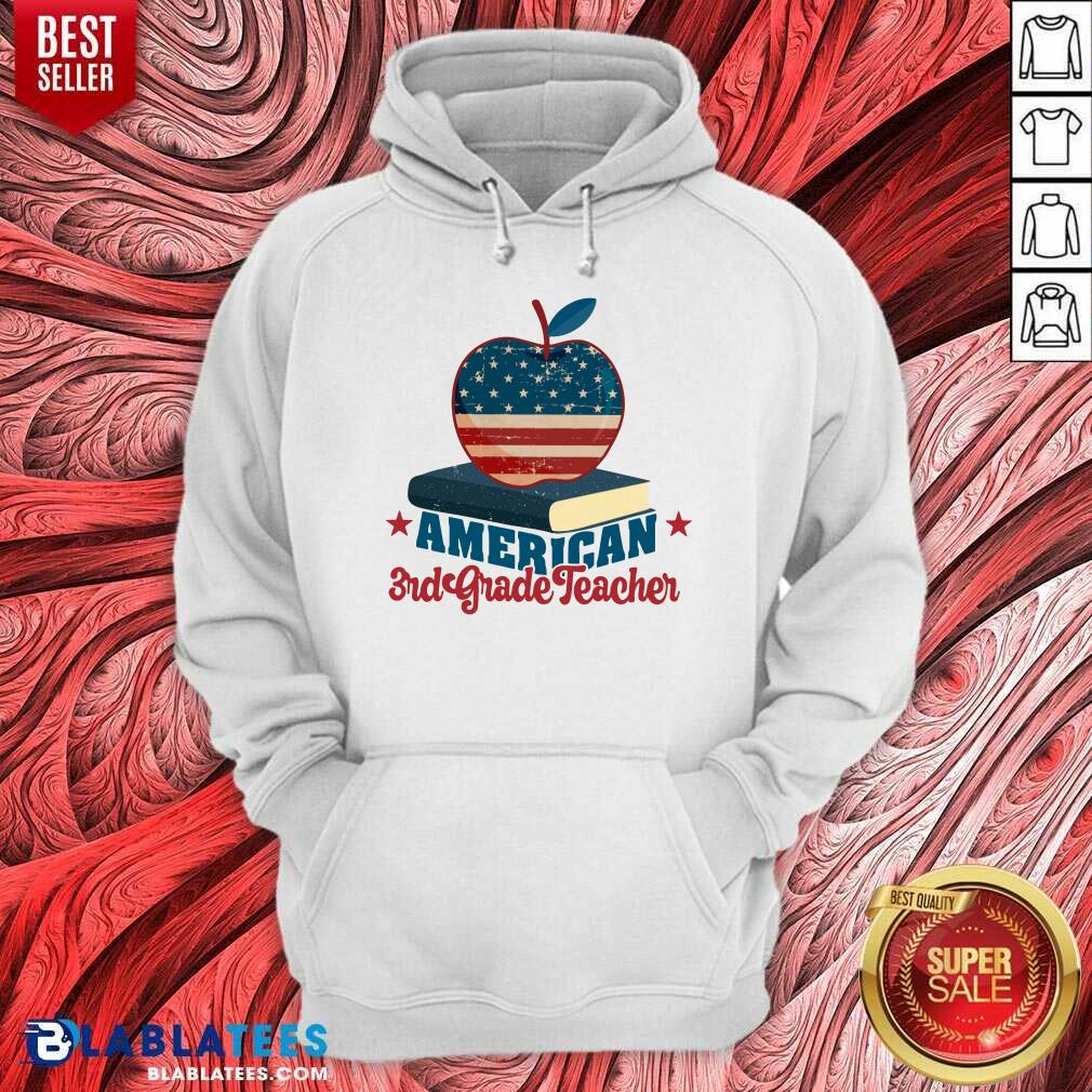 American 3rd Grade Teacher Apple And Book Shirt