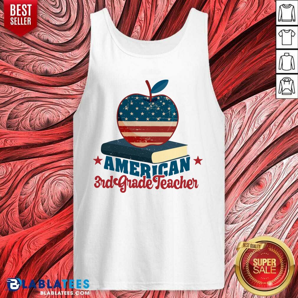 American 3rd Grade Teacher Apple And Book Shirt