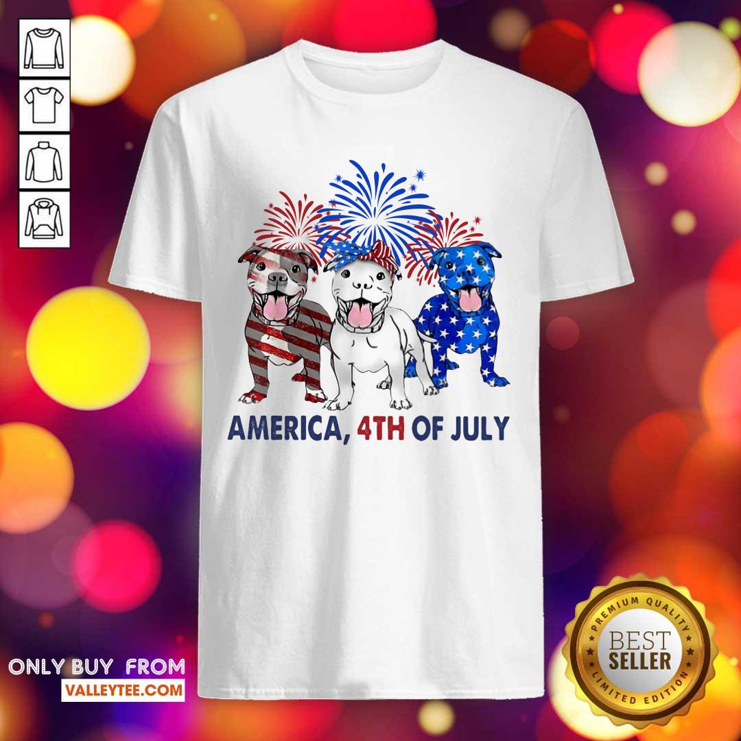 American 4th Of July Pitbull Shirt