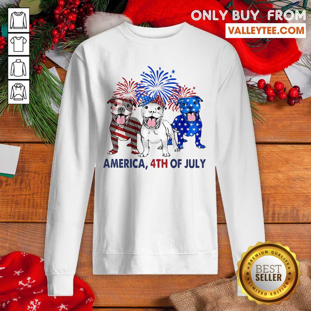 American 4th Of July Pitbull Shirt