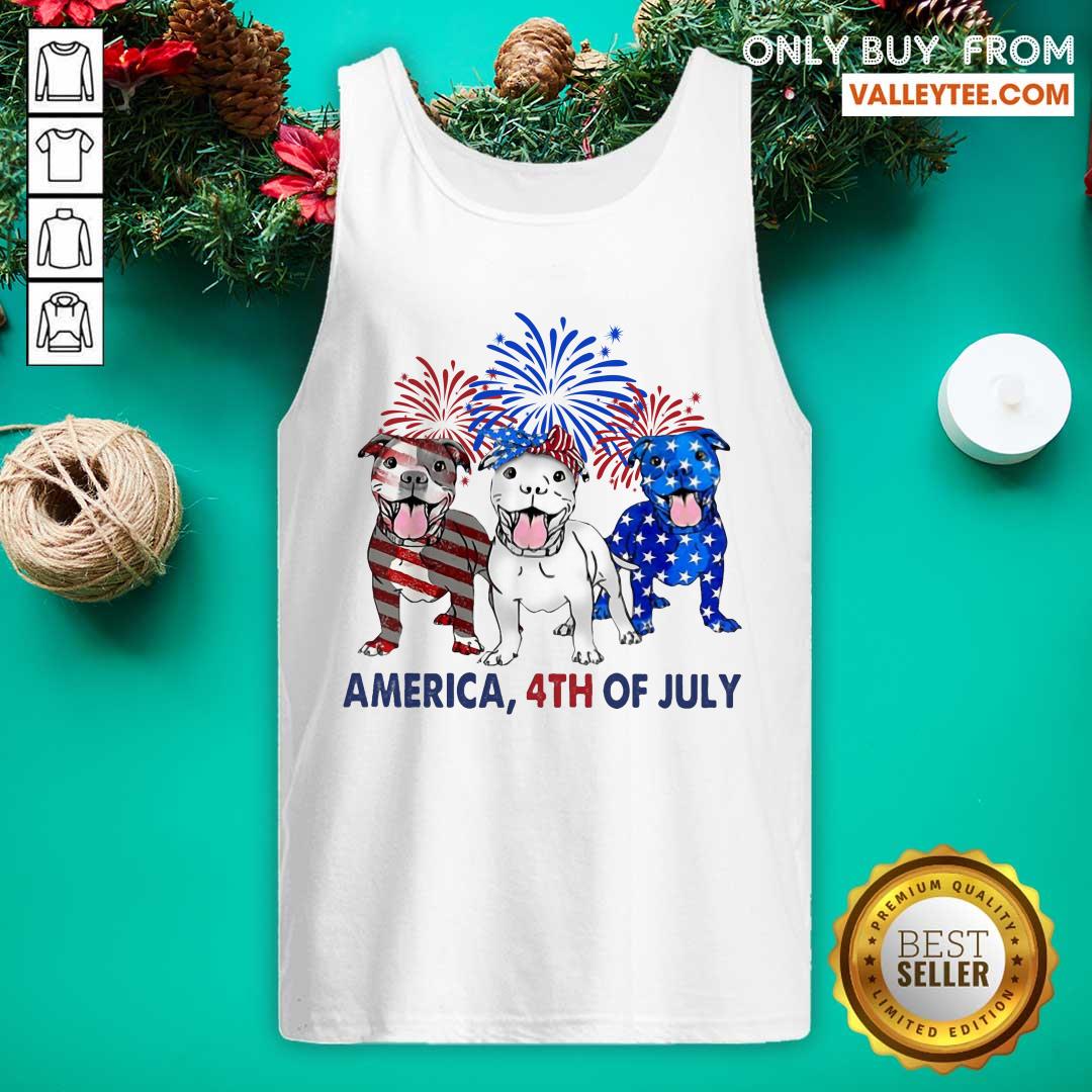American 4th Of July Pitbull Shirt