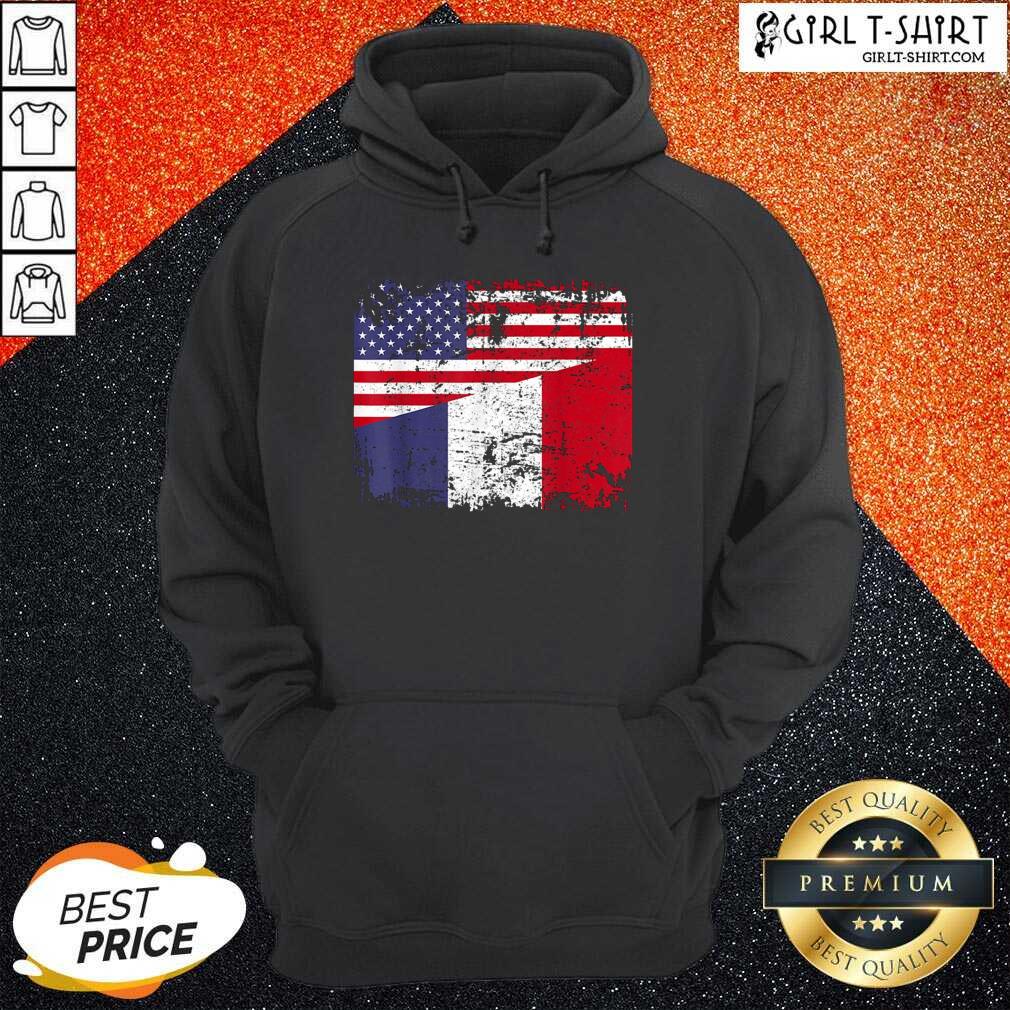 American And French Flag Shirt