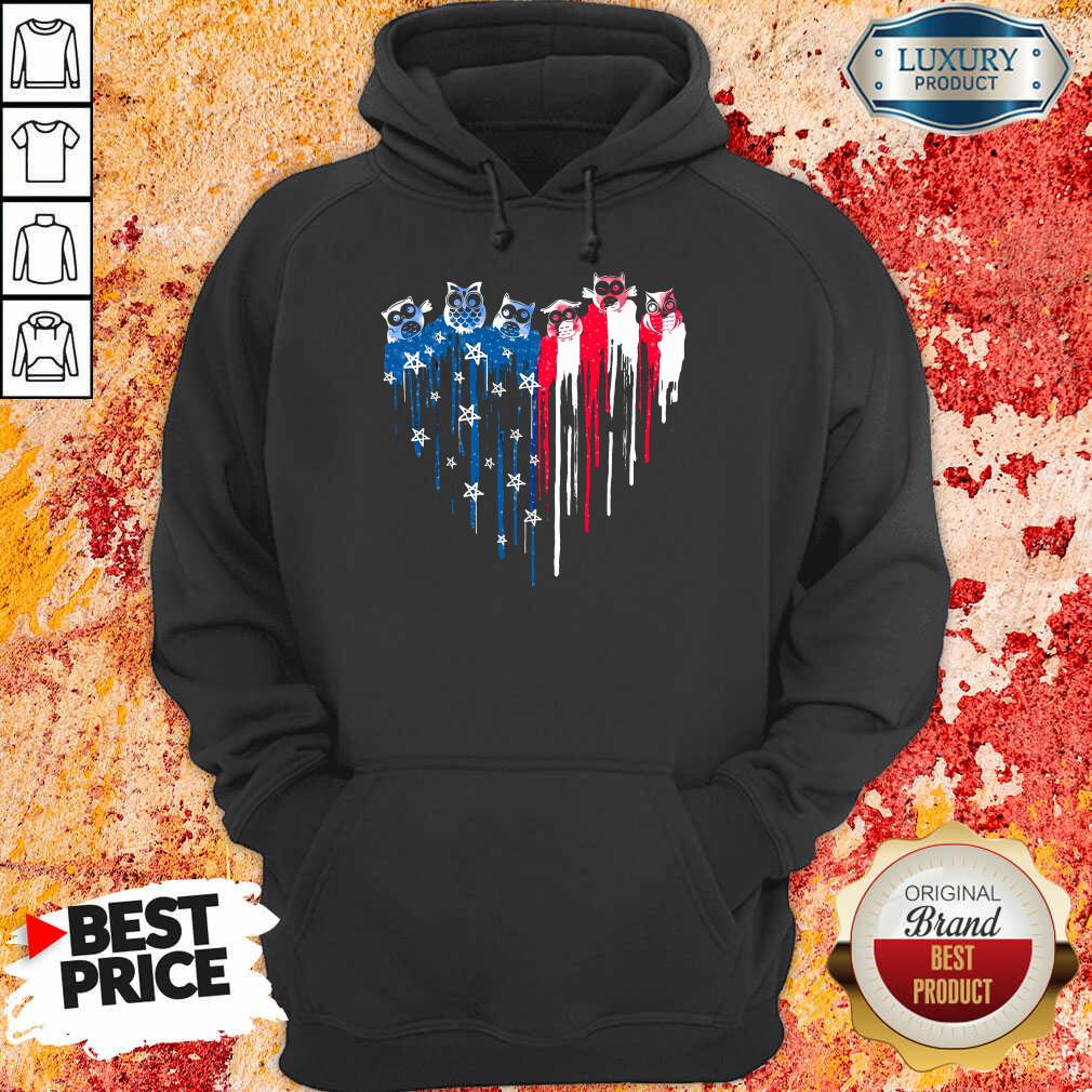 American Heart Owl Freedom Colors Shirt