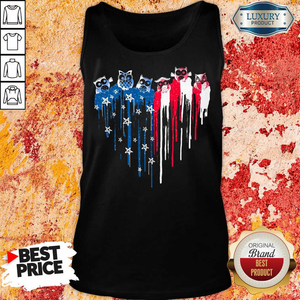 American Heart Owl Freedom Colors Shirt