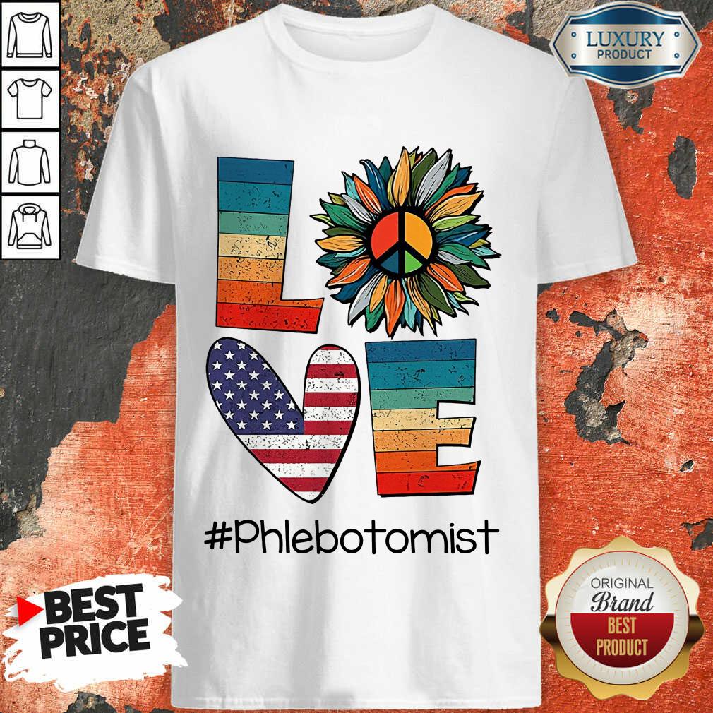American Love Phlebotomist Shirt
