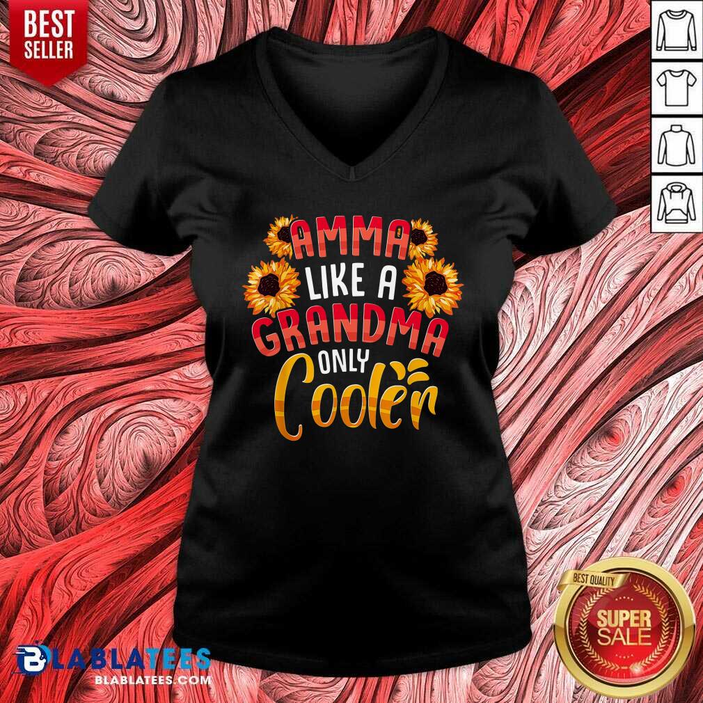 Amma Like A Grandma Only Cooler Sunflower Shirt