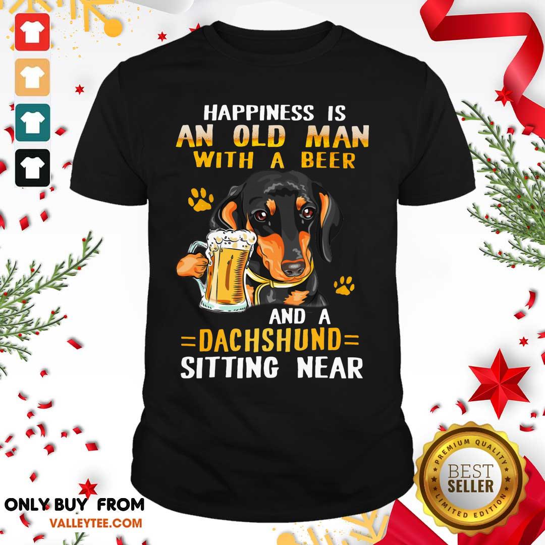 And Old Man With A Beer Dachshund Shirt