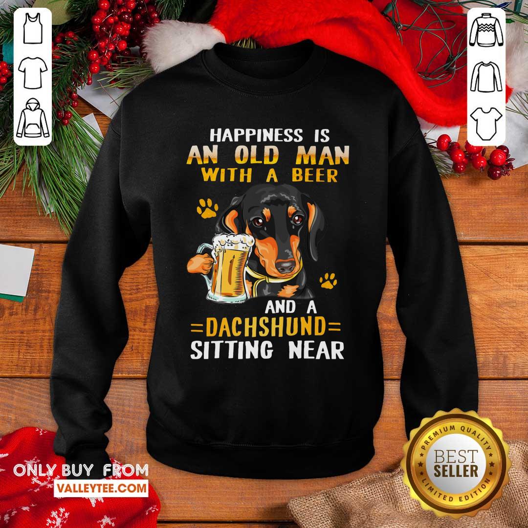 And Old Man With A Beer Dachshund Shirt