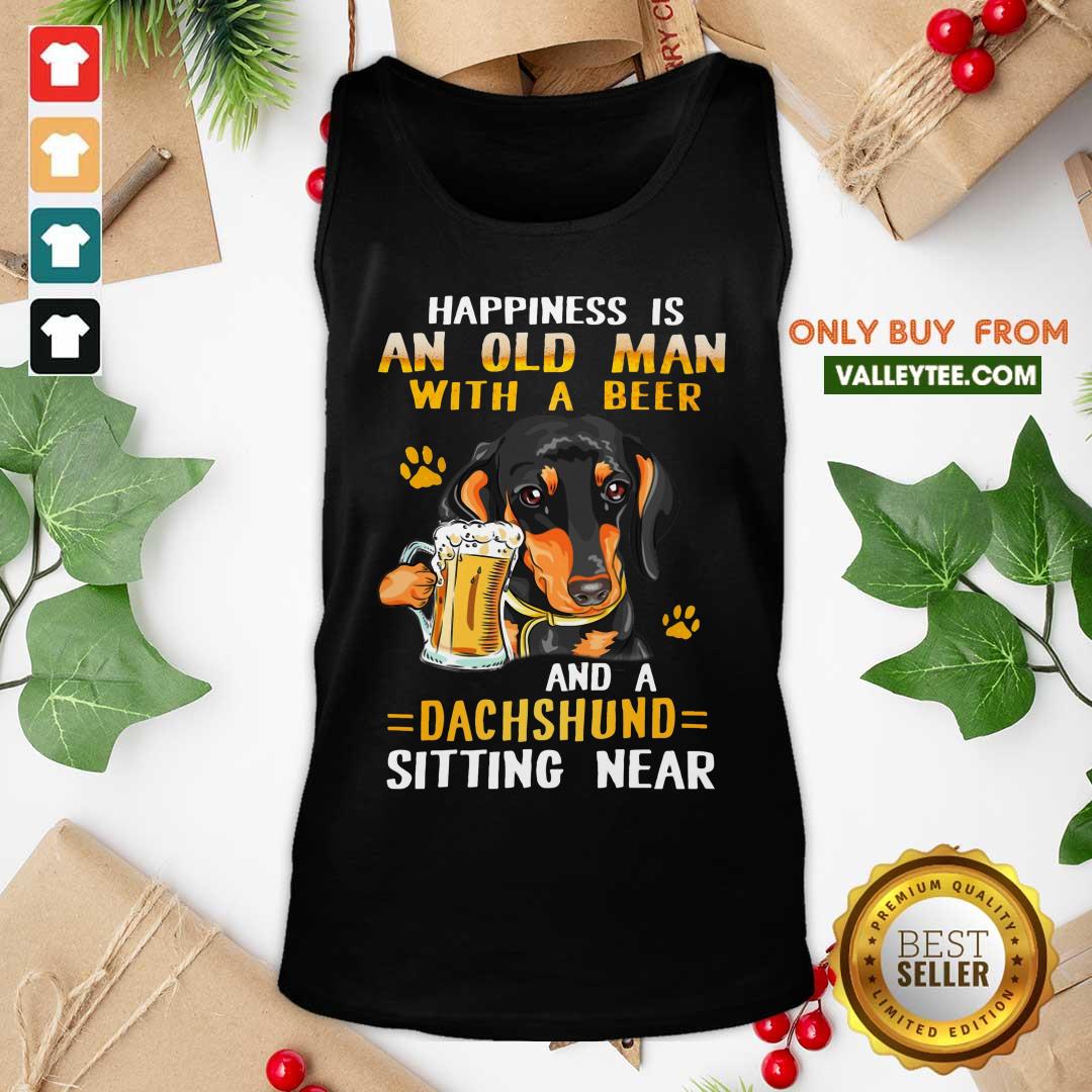 And Old Man With A Beer Dachshund Shirt