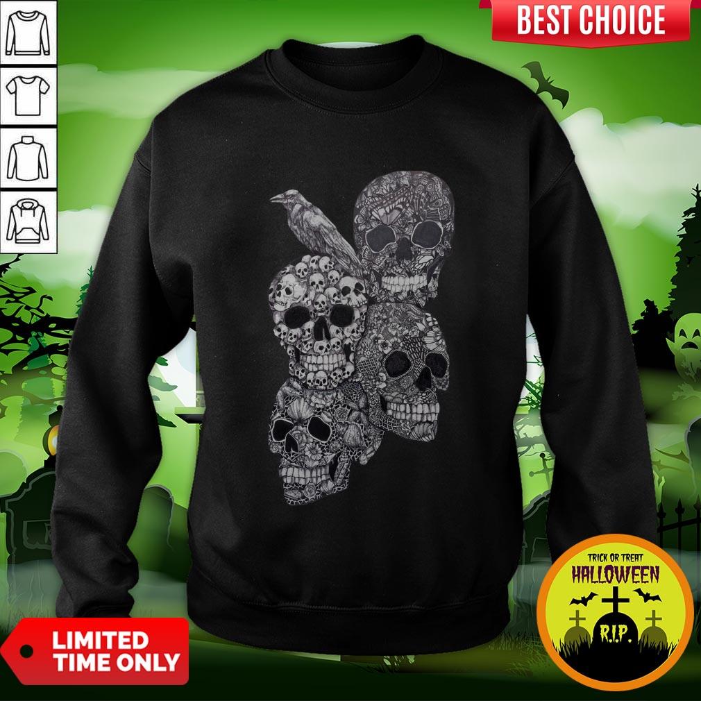 Artistic Rage Skulls And Raven Day Of The Dead Shirt