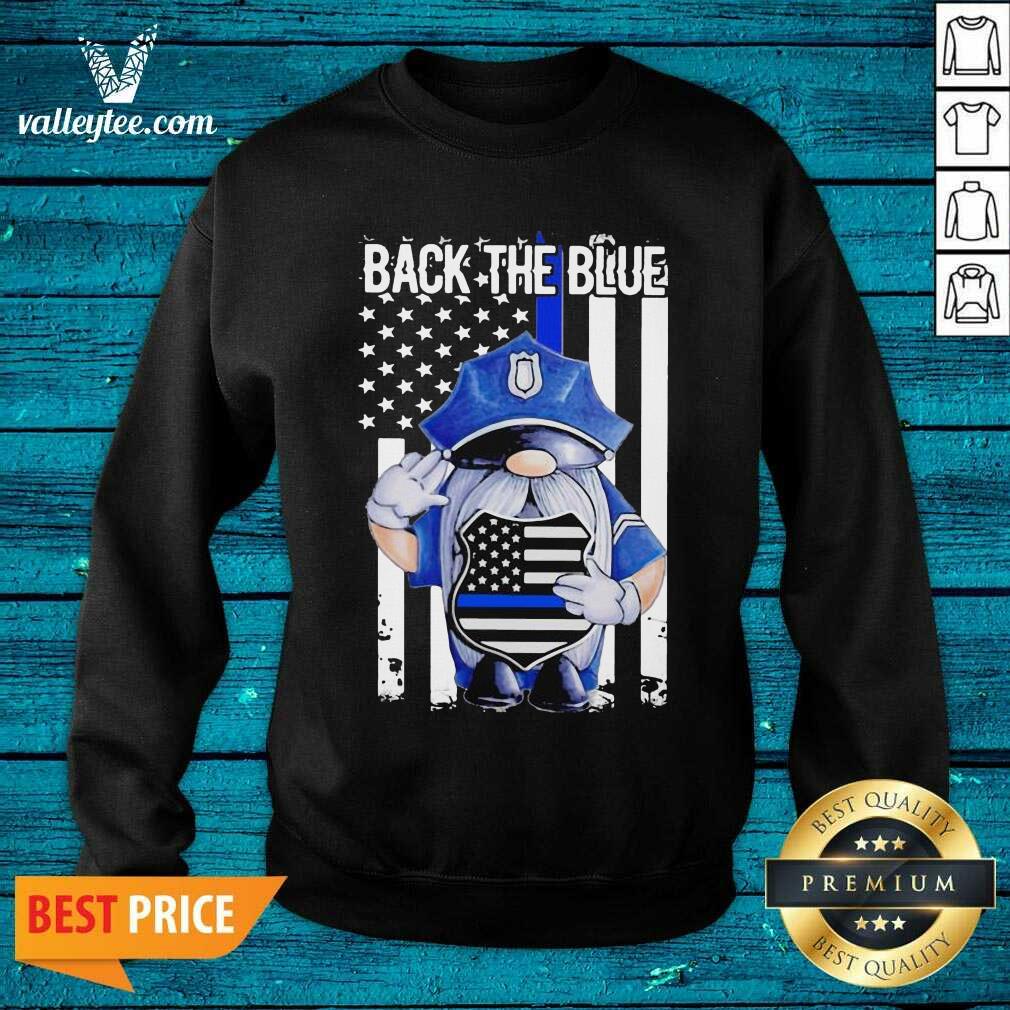 Attractive Back The Blue Drawf American Flag Shirt