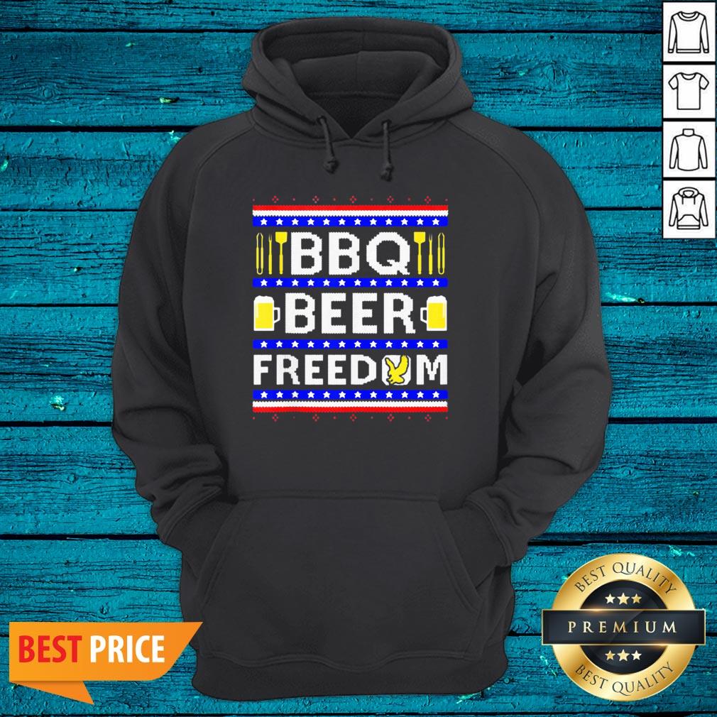 Attractive Bbq Beer Freedom Ugly Christmas Shirt