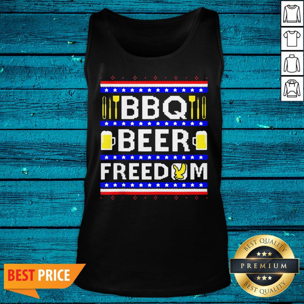 Attractive Bbq Beer Freedom Ugly Christmas Shirt