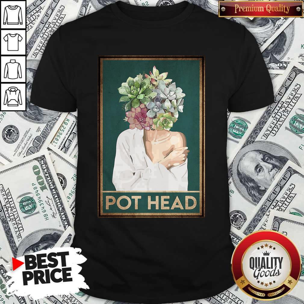 Attractive Girl Garden Pot Head Flower Shirt
