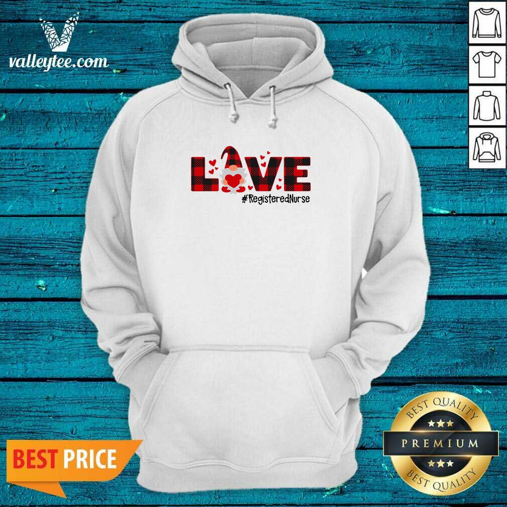 Attractive Gnome Love Valentine Registered Nurse Shirt